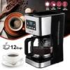 Sokany 12-Cup Digital Coffee Maker, Brew Options, Glass Carafe