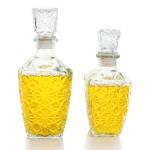 2pc Square whiskey decanter