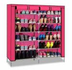 Portable Shoe Rack - 36 Pairs-Pink