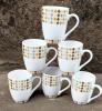 Ceramic Elegant Mugs - 6 Pieces