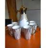 Generic Flask With 6 Ceramic Mugs