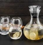 Lemon Decanter With 4 Glasses
