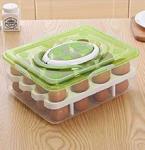Egg Organizer Green & Clear 32 pc