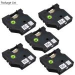Generic 5 X D Label Tape For DYMO Black On White