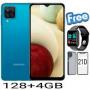 Samsung Galaxy A12, 6.5"-128GB/4GB-5000MAH(Dual SIM)-Blue Free Smart Watch