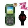 X Tigi S23 Mini - Big Torch -FM Radio -Bluetooth -2050 MAh- + Watch {Green},