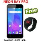 Safaricom Neon Ray Pro,black,5.5`, (2500mAh) 1GB RAM+16GB ROM + 4G + FREE Watch