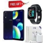Wiko View 4 Lite, 6.52", 64GB + 2GB (Dual SIM), 4000mAh, Blue +Smart Watch & Aipods
