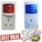 MK Fridge White/Blue + TV Guard Red/White+ 4 Way Multi Plug