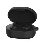 Generic (only Case) Anti-scratch Solid Color Wireless Earphone Protective Case For Redmi -Black