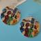 Generic Ethnic Wooden Prints African Girl Jewelry Street Style Earrings For