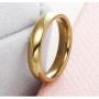 Fashion Gold Plated 4mm Wedding Band Ring For Women & Men