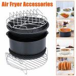 Generic 8inch 6Pcs Set O Healthy Air Fryer Accessories Cake Pizza Ba