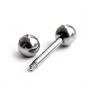 Generic OR 14G Stainless Steel Hypoallergenic Ear Bone Nail Tongue Ring Silver