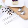 Generic 1Pc Stainless Steel Coffee Soup Tea Dinner Spoon Smooth Tableware with Long Handle