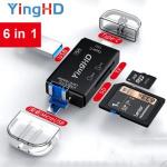 YingHD 3.0  6in1 Card Reader Black