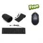 Generic Flexible Computer USB Keyboard + FREE MOUSE- Black