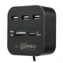 Generic 5 In 1 High Speed Card Reader USB HUB TF SD MS M2
