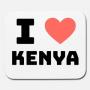 Generic Mouse Pad - Customized "I Love Kenya"