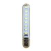 Generic Mini Pocket USB LED Night Light 8 LEDs 5V Bulb Lamp For Warm White