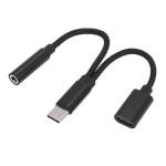 Generic 2 In 1 Type C Headphone Adapter USB C Jack Audio