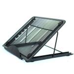 Generic Portable Desktop Folding Cooling Metal Mesh Adjustable Ventilated Holder(Black)