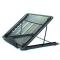 Generic Portable Desktop Folding Cooling Metal Mesh Adjustable Ventilated Holder(Black)