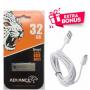 Advance Flash 32GB Silver Plus Free>>White USB Cable