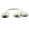 Generic 2 VGA SVGA Monitor Male To 2 Dual Female Y Splitter Cable-