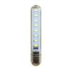 Generic Mini Flashlight USB LED Nightlight 8 LEDs 5V For Reading - Warm White
