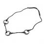 Generic Anime NARUTO Akatsuki Itachi 3 Loops Rings Pendant Cosplay Necklace