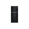LG GN-C422SGCU 393L Double Door Fridge, Black Glass