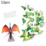 Generic 12pcs Imitation Butterflies Color 3d Stereo Wall Sticking Living Room Decor