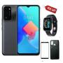 Tecno Spark 8C 6.6" 64GB+2 GB RAM, Dual Sim, Black + Smart Watch + Cover + 3D
