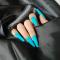 Generic 24Pcs Detachable False Nails DIY Nail Art-Matte Blue
