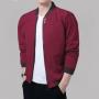Fashion Slim Motorcycle Jacket Fashion Stand Collar Jacket Men`s Wear