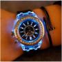 Fashion Led Light Personality Lovers Woman Men`s Watches