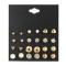 Generic Earring Set 12 Pairs Of Zircon Crystal Pearl Mixed Earring