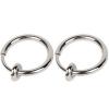 Fashion 2 Pcs Fake Clip On Spring Nose Septum Ring Earring-Silver