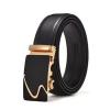 Generic Men`s Leather Buckle Belt Business - Black