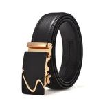 Generic Men`s Leather Buckle Belt Business - Black