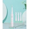 Generic Electric Toothbrushes Whitening With 3 Brush Heads - WHITE