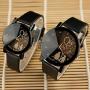 Fashion 1 Pair Of Couple Wrist Watch Casual PU Leather
