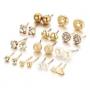 Fashion 12 Pairs Women Earrings Stud Fashion Jewelryy