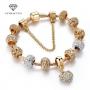 Fashion Luxury Crystal Heart Charm Bracelets&Bangle