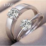 Fashion Korean Style Creative Couple Ring With Adjustable Opening-Silver