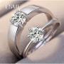 Fashion Korean Style Creative Couple Ring With Adjustable Opening-Silver