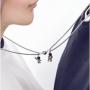 Fashion 2 Pcs Couple Magnetic Necklace-Silver