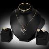 Generic Fashion Jewellery Set-Necklace + Bracelet + Earrings + Ring - 4 Pcs