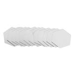Generic 12Pcs Hexagonal Self Adhesive Mirror Effect Wall Sticker Living Room Decal Decor-Silver